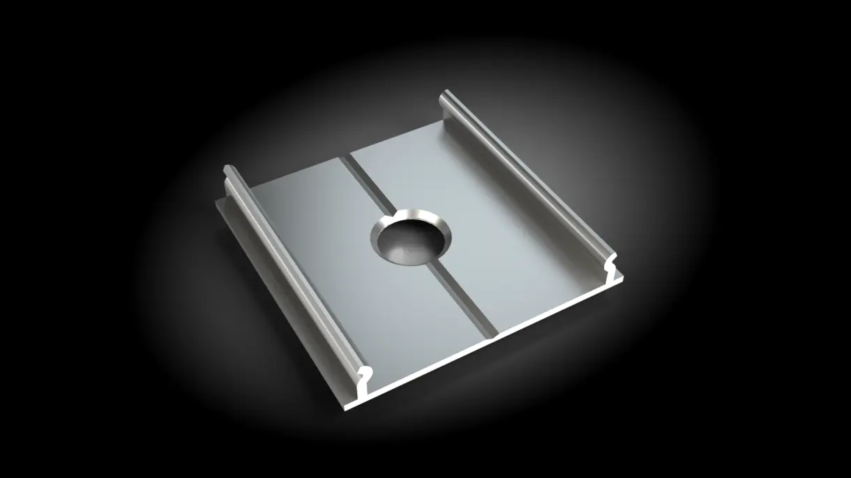 Anschraubbarer Clip zur Befestigung der LED-Lichtleiste ENSA an Holzfachböden – stabile Montagelösung von DWD Concepts