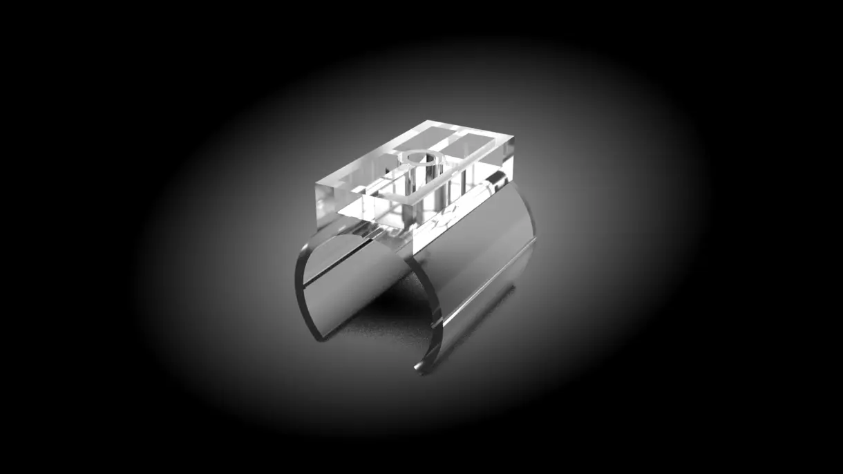 Anschraubbarer Clip zur Befestigung der LED-Lichtleiste GALLERY MDC an Holzfachböden – stabile Montagelösung von DWD Concepts